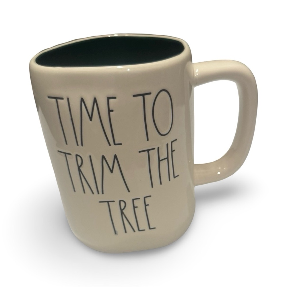 Rae Dunn Festive Mug with Green Interior